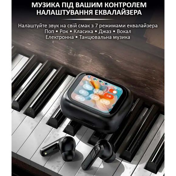 Бездротові навушники LX-10 TWS Earbuds з LED дисплеєм Bluetooth бездротові навушники затички. Колір: чорний 00023818 фото