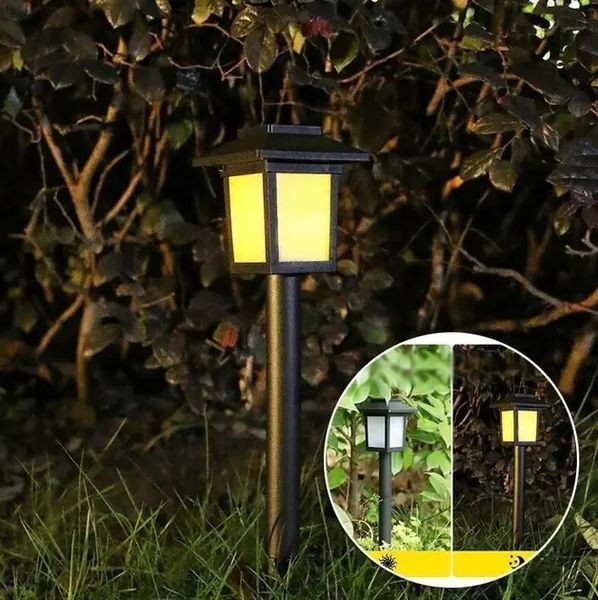 Садовий ліхтар на сонячній батареї Квадрат LED 26 см 6 WW Білий теплий 00023729 фото