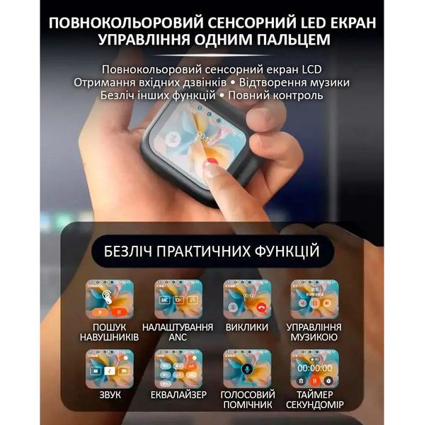 Бездротові навушники LX-10 TWS Earbuds з LED дисплеєм Bluetooth бездротові навушники затички. Колір: чорний 00023818 фото