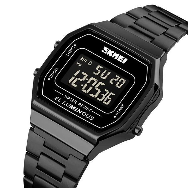 Часы наручные мужские SKMEI 1647BK, оригинальные мужские часы, противоударные часы для военнослужащих 00022070 фото