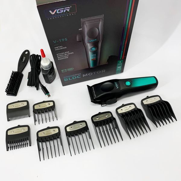 Акумуляторна машинка для стрижки VGR V-195 GREEN 00014836 фото