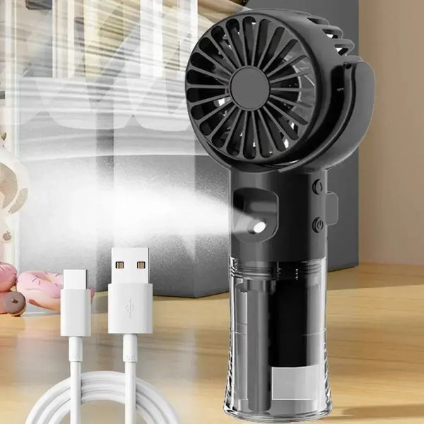 Ручной вентилятор с USB-распылителем / Аккумуляторный мини вентилятор 00018562 фото