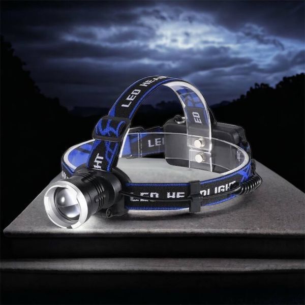 Налобный фонарь Bailong BL-T24-P50 аккумуляторный LED/Zoom 3 режима работы, фонарь на голову для рыбалки 00022894 фото