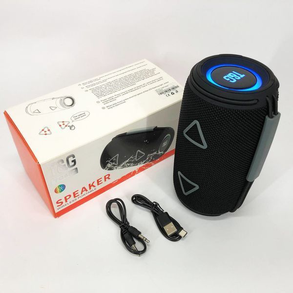 Bluetooth-колонка TG657 с RGB подсветкой 1500 mAh, Bluetooth колонка для хорошей музыки. Цвет: черный 00017243 фото