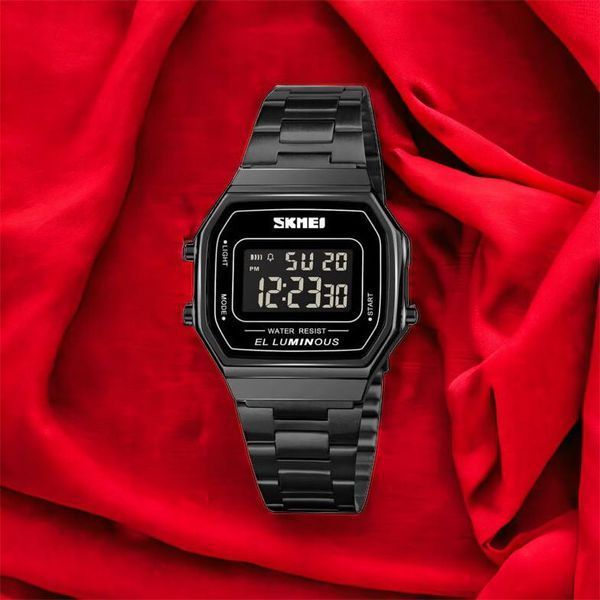 Часы наручные мужские SKMEI 1647BK, оригинальные мужские часы, противоударные часы для военнослужащих 00022070 фото