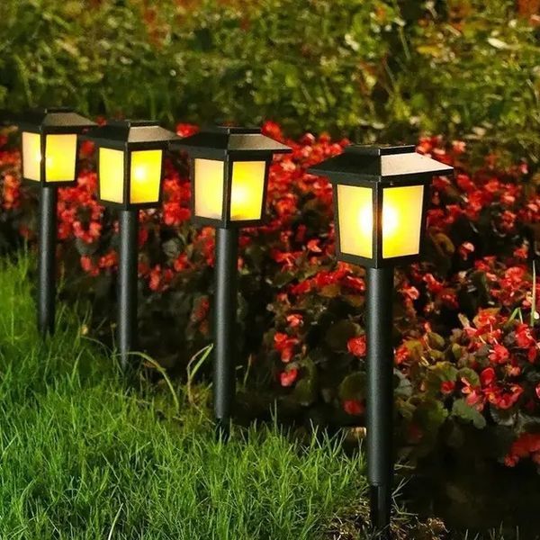 Садовий ліхтар на сонячній батареї Квадрат LED 26 см 6 WW Білий теплий 00023729 фото