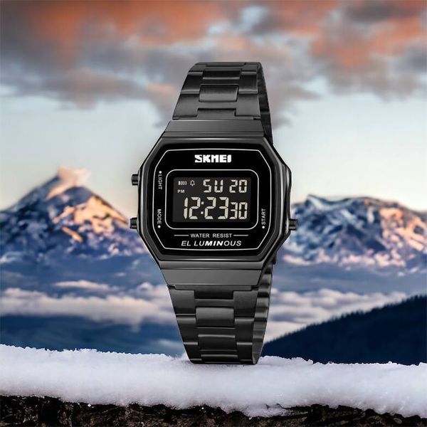 Часы наручные мужские SKMEI 1647BK, оригинальные мужские часы, противоударные часы для военнослужащих 00022070 фото
