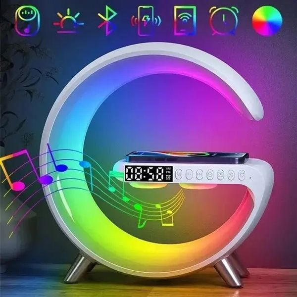 Лампа G11 Smart Light 4в1 з Bluetooth колонкою будильником та бездротовою зарядкою 00022496 фото