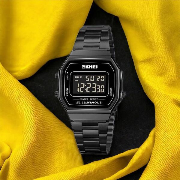 Часы наручные мужские SKMEI 1647BK, оригинальные мужские часы, противоударные часы для военнослужащих 00022070 фото