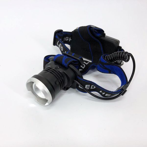 Налобный фонарь Bailong BL-T24-P50 аккумуляторный LED/Zoom 3 режима работы, фонарь на голову для рыбалки 00022894 фото