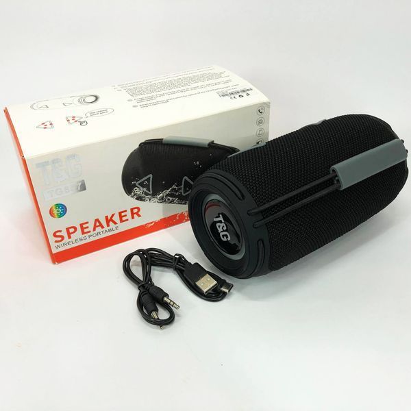 Bluetooth-колонка TG657 с RGB подсветкой 1500 mAh, Bluetooth колонка для хорошей музыки. Цвет: черный 00017243 фото