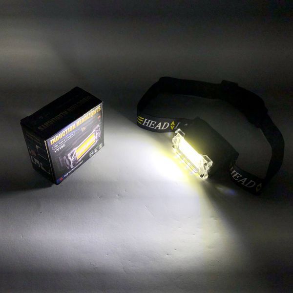 Фонарь налобный YY-19C-5SMD+COB white+yellow+red Motion Sensor, Мощный фонарик светодиодный на голову 00023471 фото