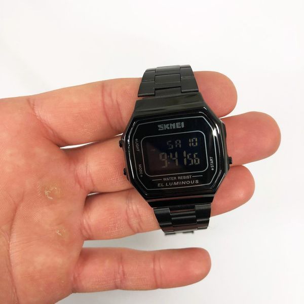 Часы наручные мужские SKMEI 1647BK, оригинальные мужские часы, противоударные часы для военнослужащих 00022070 фото