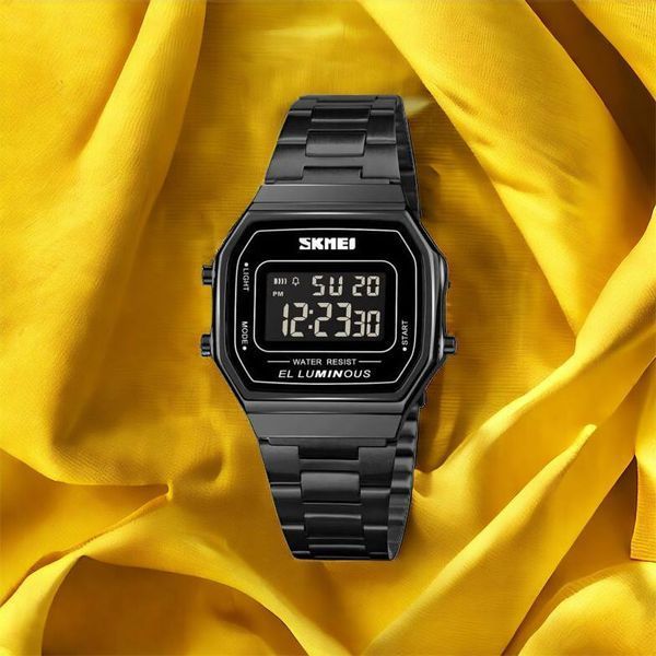 Часы наручные мужские SKMEI 1647BK, оригинальные мужские часы, противоударные часы для военнослужащих 00022070 фото