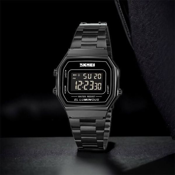 Часы наручные мужские SKMEI 1647BK, оригинальные мужские часы, противоударные часы для военнослужащих 00022070 фото