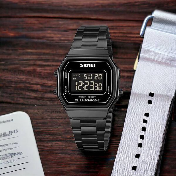 Часы наручные мужские SKMEI 1647BK, оригинальные мужские часы, противоударные часы для военнослужащих 00022070 фото