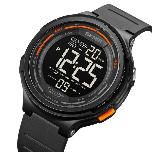 Часы наручные мужские SKMEI 1841BK BLACK, для военнослужащих, тактические противоударные. Цвет: черный 00022138 фото