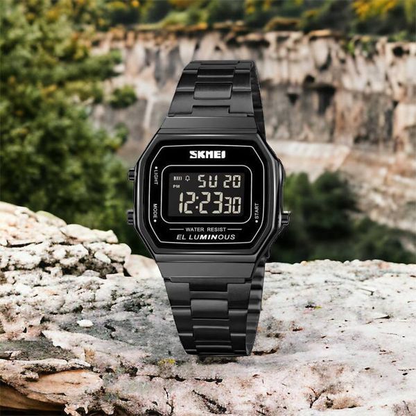 Часы наручные мужские SKMEI 1647BK, оригинальные мужские часы, противоударные часы для военнослужащих 00022070 фото