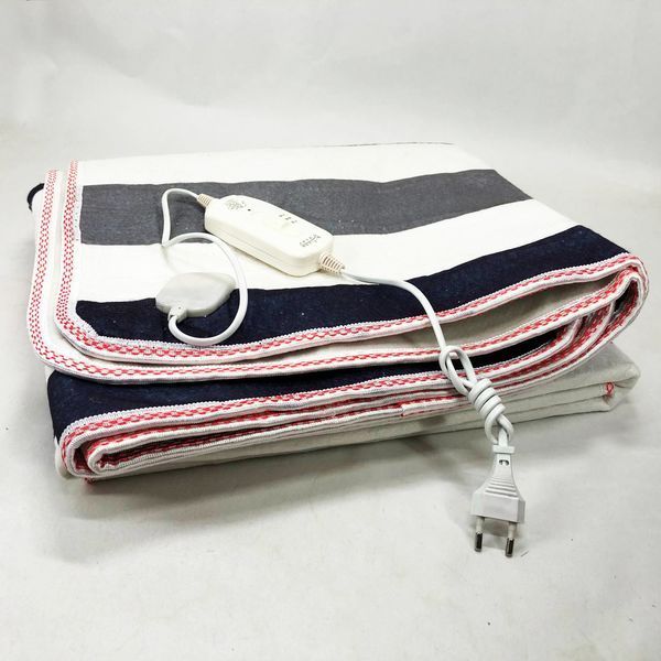 Електропростирадло електричне простирадло з підігрівом Electric Blanket 180х150см смужка 00013698 фото