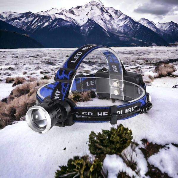 Налобный фонарь Bailong BL-T24-P50 аккумуляторный LED/Zoom 3 режима работы, фонарь на голову для рыбалки 00022894 фото
