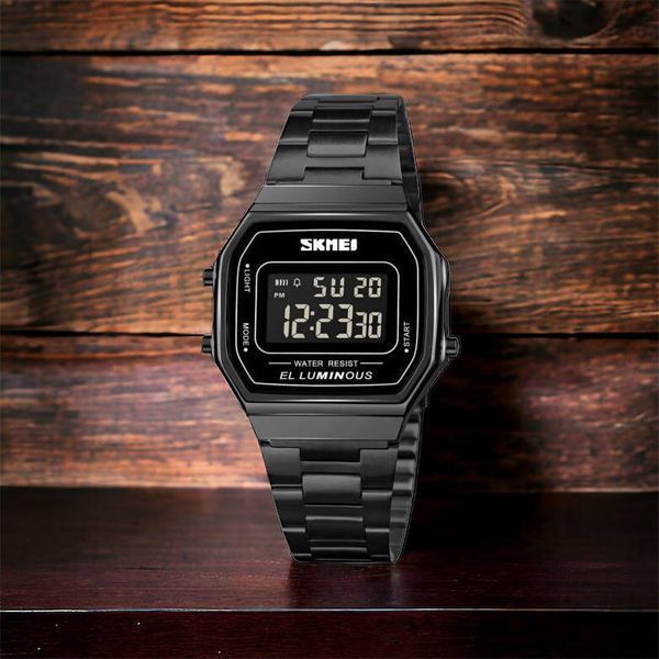 Часы наручные мужские SKMEI 1647BK, оригинальные мужские часы, противоударные часы для военнослужащих 00022070 фото