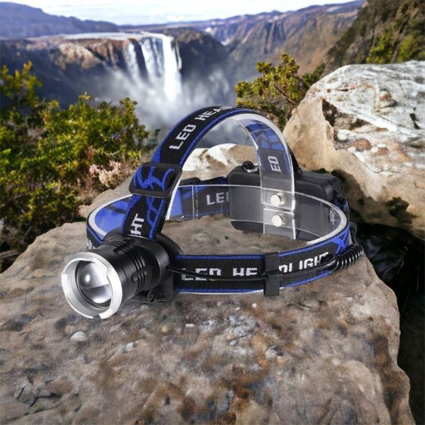 Налобный фонарь Bailong BL-T24-P50 аккумуляторный LED/Zoom 3 режима работы, фонарь на голову для рыбалки 00022894 фото