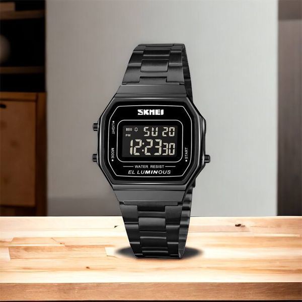 Часы наручные мужские SKMEI 1647BK, оригинальные мужские часы, противоударные часы для военнослужащих 00022070 фото