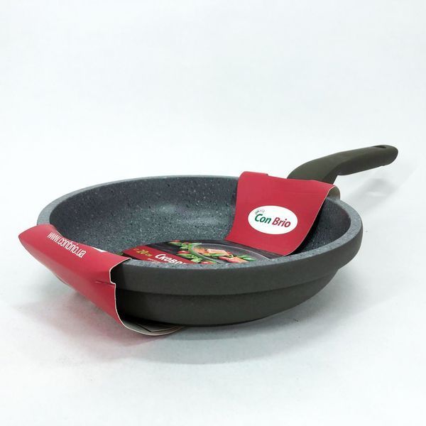Сковорода Con Brio CB-2026 Eco Granite Premium 20 см, Сковорода для дома качественная. Цвет: серый 00020247 фото
