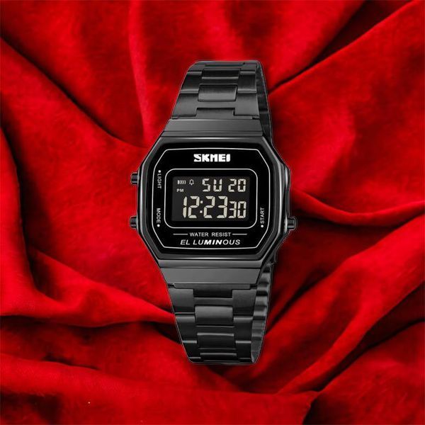 Часы наручные мужские SKMEI 1647BK, оригинальные мужские часы, противоударные часы для военнослужащих 00022070 фото