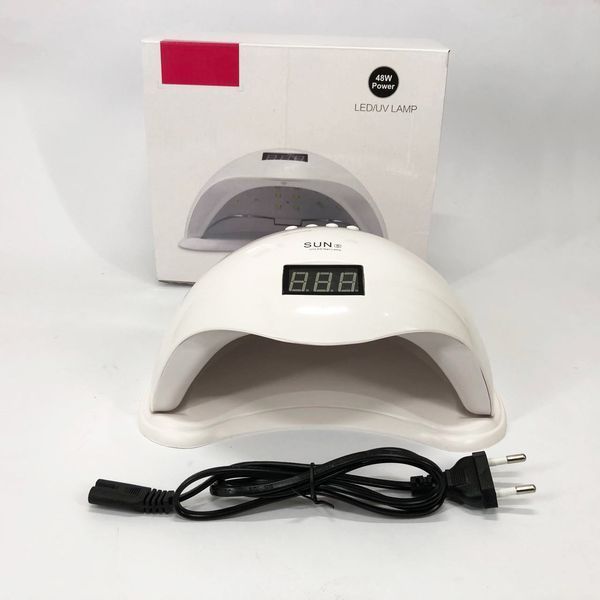 Лампа SUNUV SUN 5 PLUS 48W WHITE UV/LED для полімеризації, Професійна лампа для нігтів з таймером 00014478 фото
