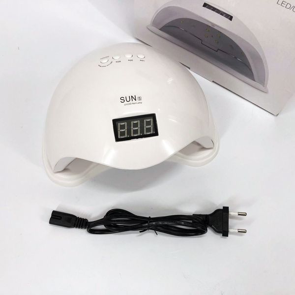 Лампа SUNUV SUN 5 PLUS 48W WHITE UV/LED для полімеризації, Професійна лампа для нігтів з таймером 00014478 фото