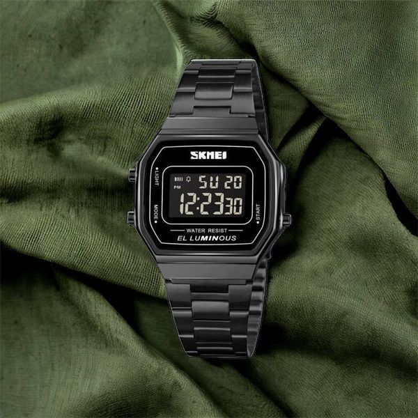 Часы наручные мужские SKMEI 1647BK, оригинальные мужские часы, противоударные часы для военнослужащих 00022070 фото
