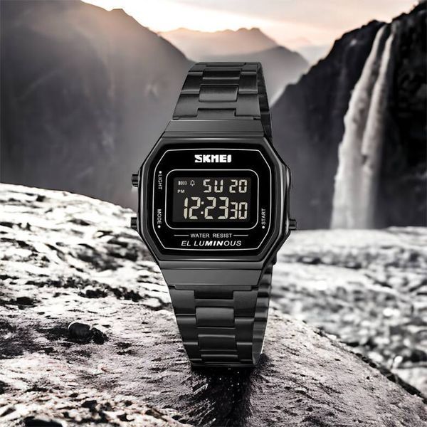 Часы наручные мужские SKMEI 1647BK, оригинальные мужские часы, противоударные часы для военнослужащих 00022070 фото