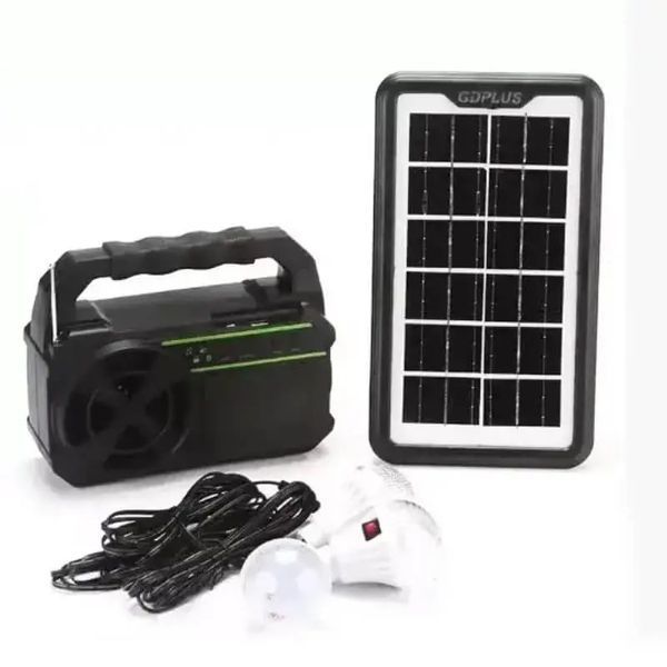 Портативна сонячна автономна система Solar Light DT-9018 панель похідний ліхтар радіо повербанк 00023623 фото