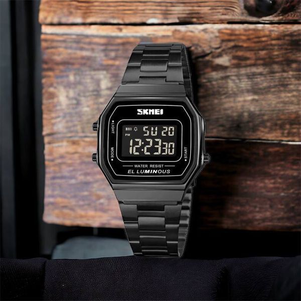 Часы наручные мужские SKMEI 1647BK, оригинальные мужские часы, противоударные часы для военнослужащих 00022070 фото