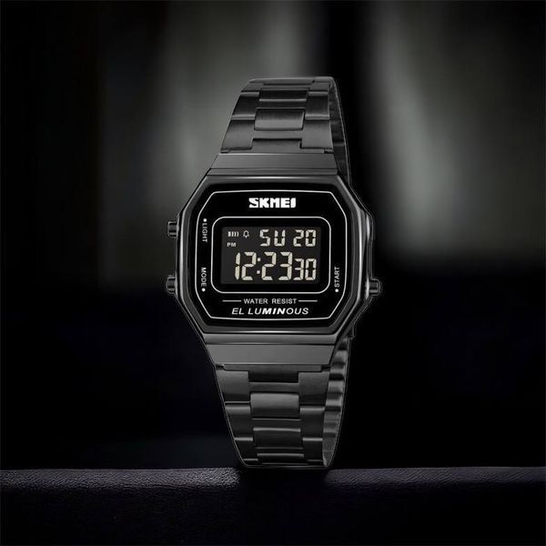 Часы наручные мужские SKMEI 1647BK, оригинальные мужские часы, противоударные часы для военнослужащих 00022070 фото