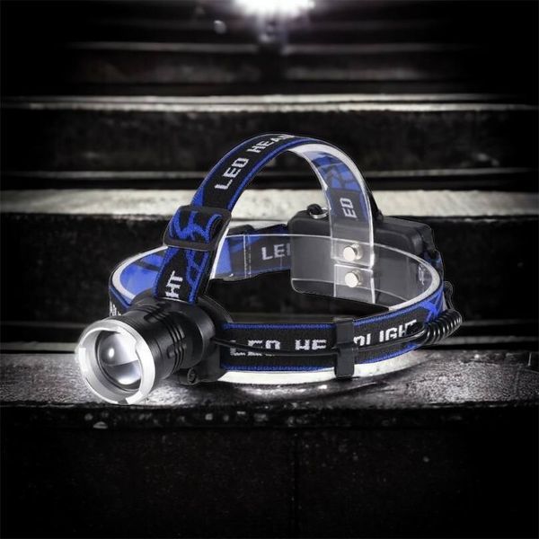 Налобный фонарь Bailong BL-T24-P50 аккумуляторный LED/Zoom 3 режима работы, фонарь на голову для рыбалки 00022894 фото