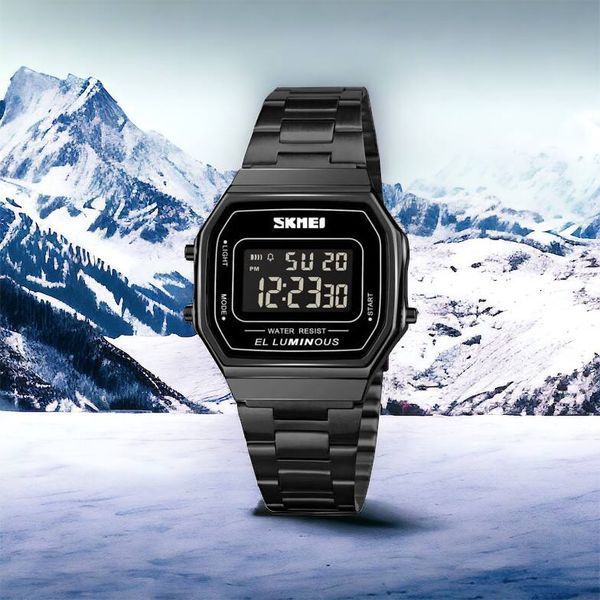 Часы наручные мужские SKMEI 1647BK, оригинальные мужские часы, противоударные часы для военнослужащих 00022070 фото