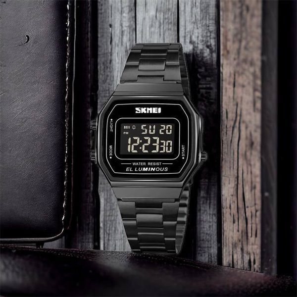 Часы наручные мужские SKMEI 1647BK, оригинальные мужские часы, противоударные часы для военнослужащих 00022070 фото