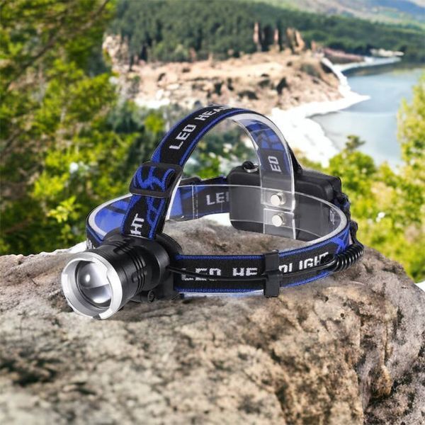 Налобный фонарь Bailong BL-T24-P50 аккумуляторный LED/Zoom 3 режима работы, фонарь на голову для рыбалки 00022894 фото