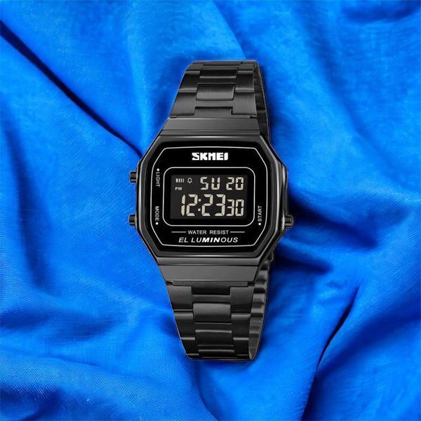 Часы наручные мужские SKMEI 1647BK, оригинальные мужские часы, противоударные часы для военнослужащих 00022070 фото
