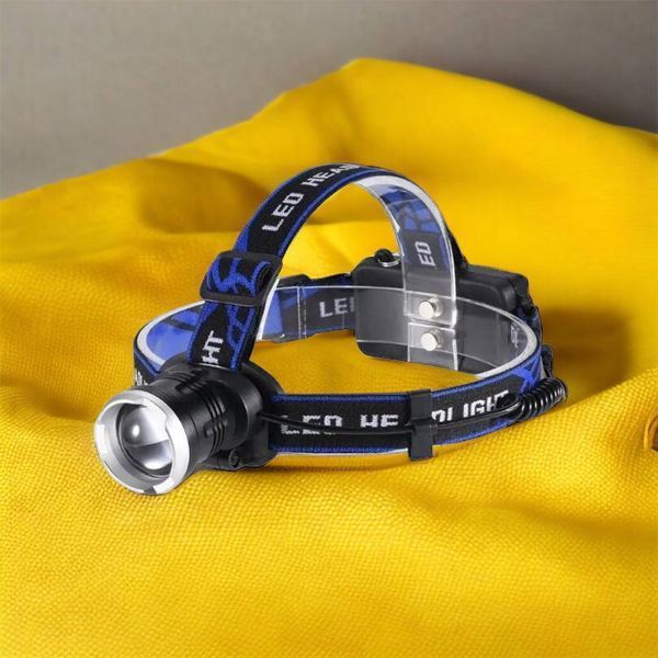 Налобный фонарь Bailong BL-T24-P50 аккумуляторный LED/Zoom 3 режима работы, фонарь на голову для рыбалки 00022894 фото