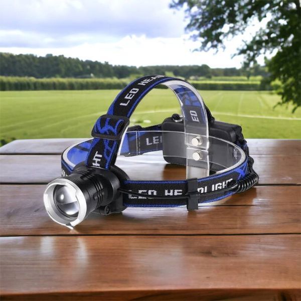 Налобный фонарь Bailong BL-T24-P50 аккумуляторный LED/Zoom 3 режима работы, фонарь на голову для рыбалки 00022894 фото