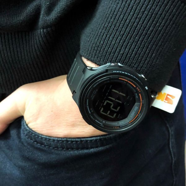 Часы наручные мужские SKMEI 1841BK BLACK, для военнослужащих, тактические противоударные. Цвет: черный 00022138 фото