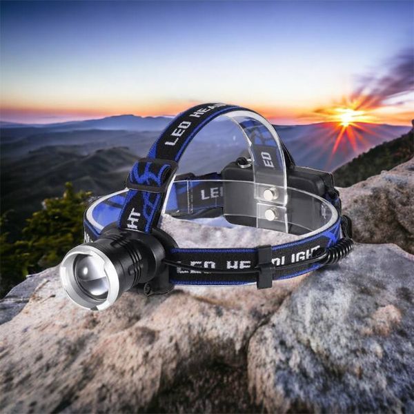 Налобный фонарь Bailong BL-T24-P50 аккумуляторный LED/Zoom 3 режима работы, фонарь на голову для рыбалки 00022894 фото