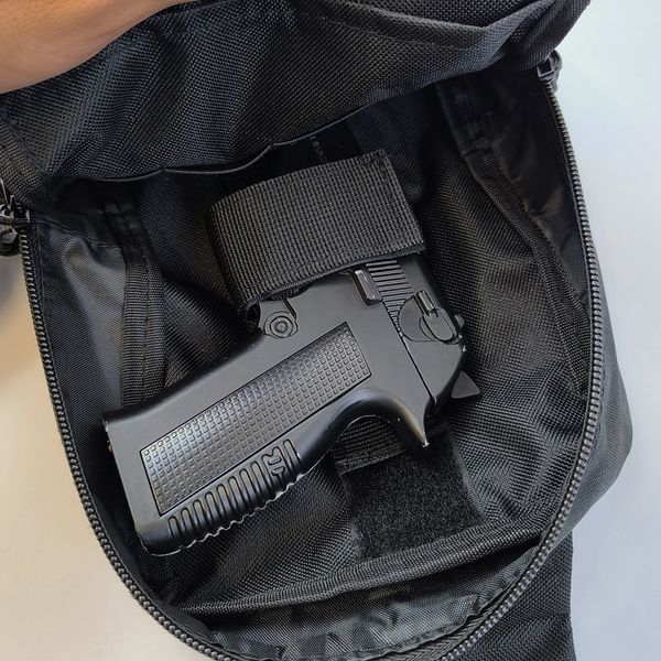Тактическая мужская сумка с кобурой Cordura 1000D &ndash; 6 карманов, черный 00018388 фото
