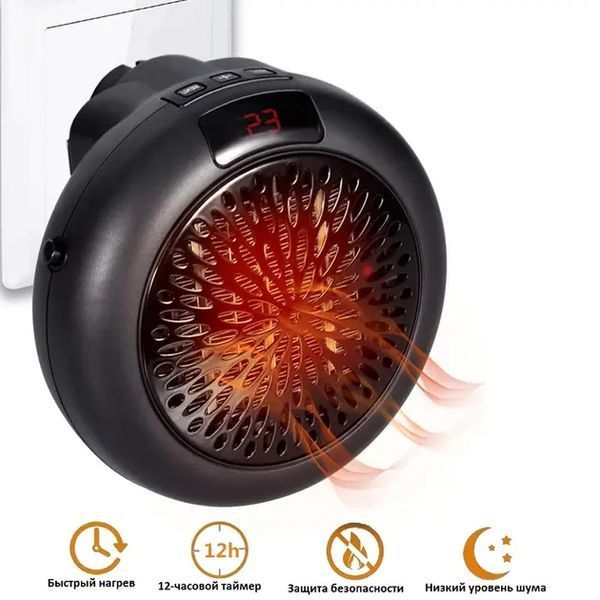 Портативний обігрівач, тепловентилятор Wonder Heater 900 Вт з таймером KLW-019A1 00018620 фото