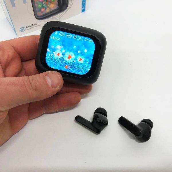 Бездротові навушники LX-10 TWS Earbuds з LED дисплеєм Bluetooth бездротові навушники затички. Колір: чорний 00023818 фото