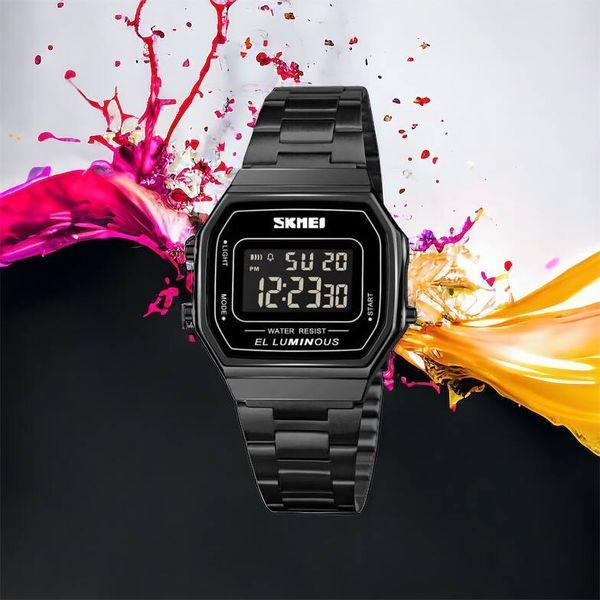 Часы наручные мужские SKMEI 1647BK, оригинальные мужские часы, противоударные часы для военнослужащих 00022070 фото