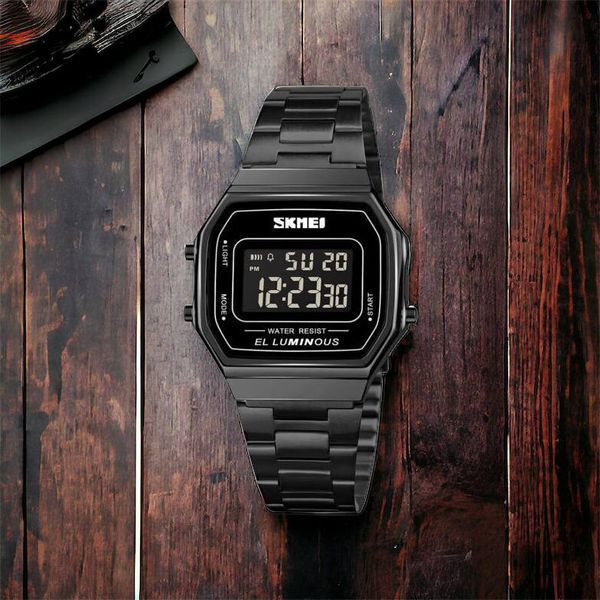 Часы наручные мужские SKMEI 1647BK, оригинальные мужские часы, противоударные часы для военнослужащих 00022070 фото